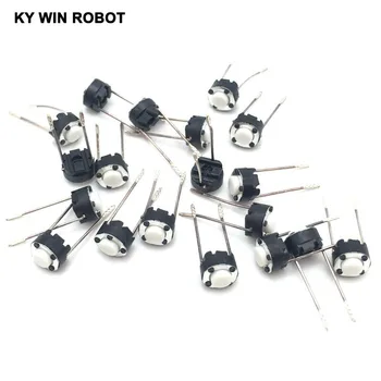 

50PCS Japan mixer internal keys ALPS SKRGABD010 6 * 6 * 4.3mm 2 feet Tact switch 6*6*4.3 white round long life