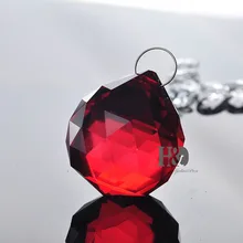 Красный Suncatcher цветной осветительный шар 40 мм хрустальные призмы для люстр Запчасти для свадебного украшения дома