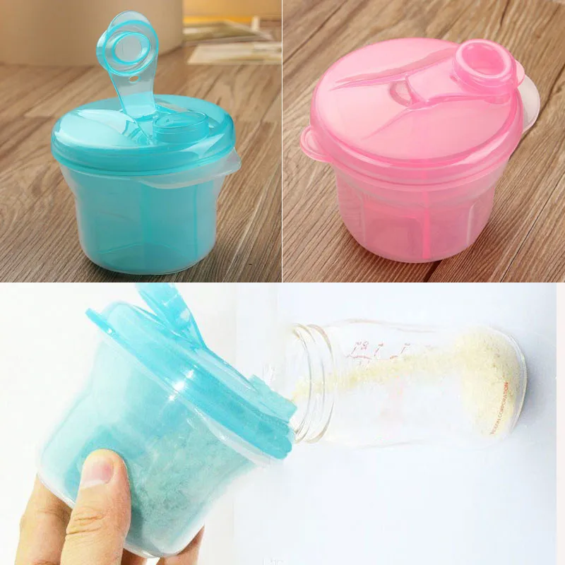 spesifikasi Portabel Bayi Susu Kotak Penyimpanan Bubuk Formula Dispenser Wadah Makanan Makan rotasi untuk Kid Balita