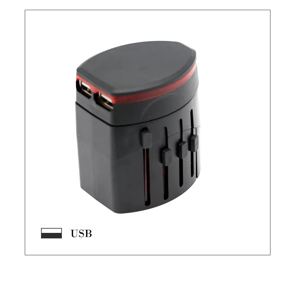 Convenient All in One Universal International Plug Adapter 2 USB Port Commercial Travel AC Power Charger with UK AU US EU Plug (9)