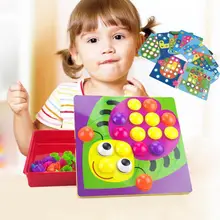 3D мозаичные Пазлы для ногтей, игрушки для детей, композитная картина, головоломка, креативный Мозаичный набор для ногтей, развивающие игрушки, кнопка, художественная детская игрушка