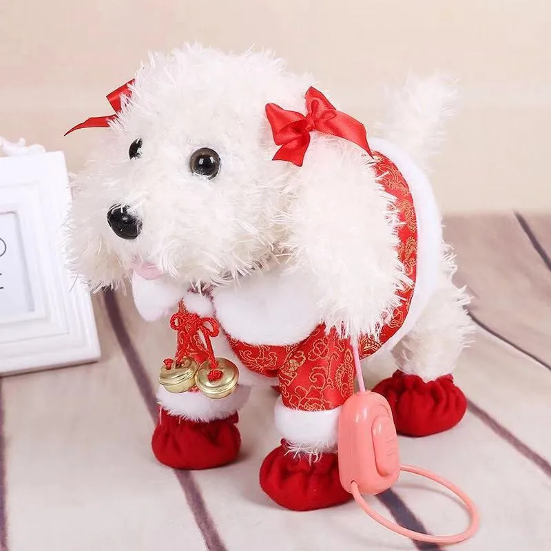 Новая кукла ходячий Поющий музыкальный робот собака электронные игрушки для домашних животных интерактивные электрические Домашние животные плюшевые игрушки собака Рождественский подарок для детей