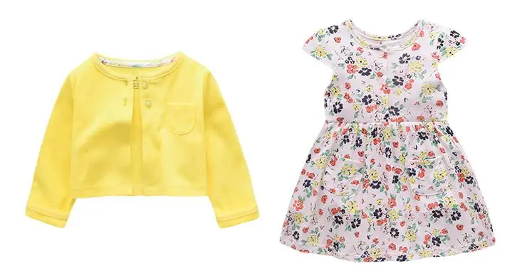 Flower spring baby girl clothes bodysuit +jackets baby clothes Roupa infant jumpsuits cotton baby clothing for 0-24M dresses baby knitted clothing set