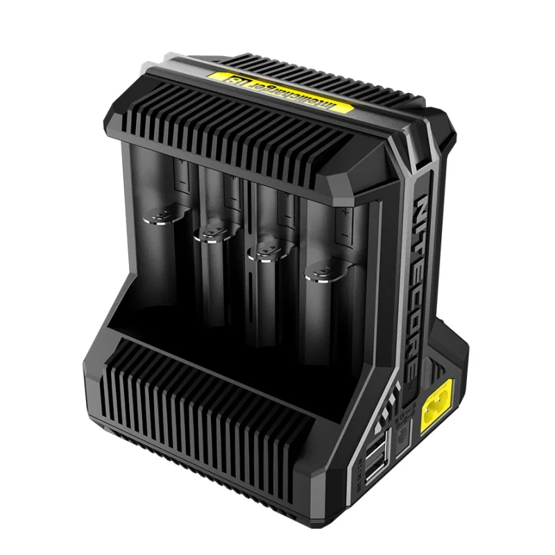 Nitecore i8 интеллектуальное зарядное устройство 8 слотов всего 4A выход Смарт зарядное устройство для IMR18650 26650 16340 18500 AA AAA 14500 и USB устройства - Цвет: i8