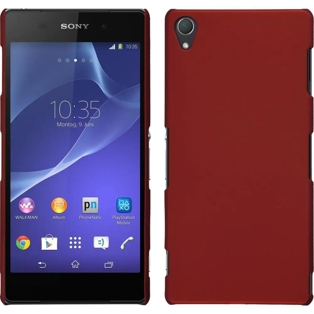 Гладкий прорезиненный чехол, Матовый Жесткий чехол для sony Xperia XP XA Compact M2 M4 M5 E5 X Performance C5 C4 E3 Z1 Z2 Z3 Z Z5 - Цвет: red