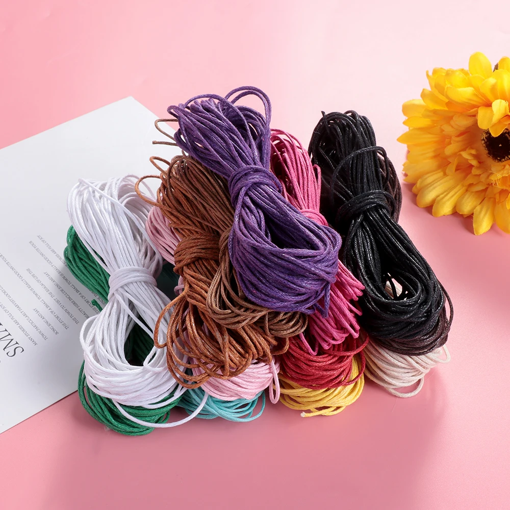 10M*1MM Waxed Cotton Cord DIY String Strap Necklace Rope Bead Bracelet
