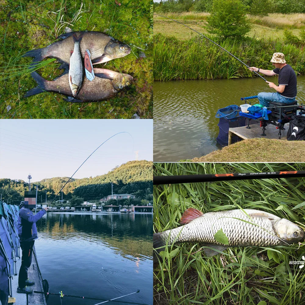 Goture 2019 New Hayate Carbon Fiber Telescopic Fishing Rod 3.6-7.2M Stream Rods Hand Pole For Freshwater Carp Feeder Fishing 