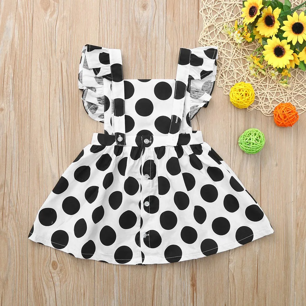 

1-7 Years Cute Girls Sleeveless Dress Baby Girl Clothes Fly Sleeve Summer Overall Princess Party Dresses Casual Clothes 2019