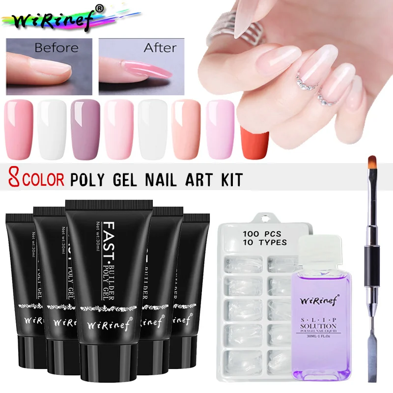 

WiRinef Acrylic Poly Gel Nail 30ml Extension Uv Fast Builder Gel Nail Polish Amouflage Manicure Gel Lacquer Polygel Set