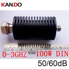 DIN 100 Вт радиочастотный аттенюатор адаптер DC-3G 50/60DB радио затухание 3 ГГц подачи ВЧ коаксиальный разъем DIN 7/16 разъем