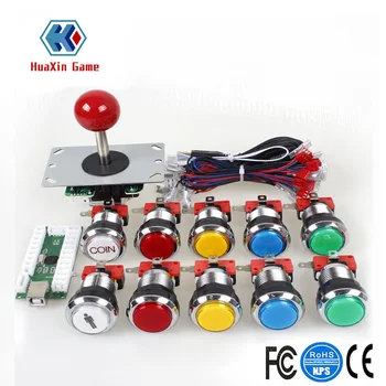 

Classic Arcade DIY Kits USB Encoder To PC Joystick Game Chrome Plating LED Illuminated Push Button For Arcade Mame Raspberry Pi