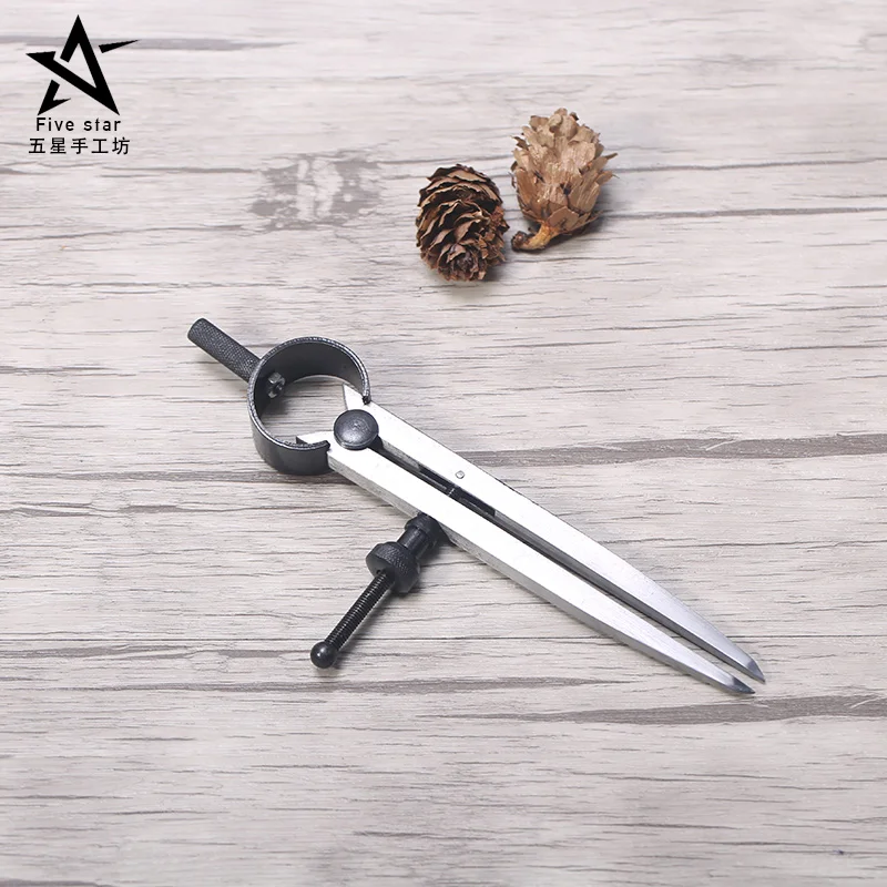 Hand Tools for Leathercraft Scribing Arcs Wing Divider for Plotting,Measuring Curves,Gauging,Dividing Lines Edge Tool DIY