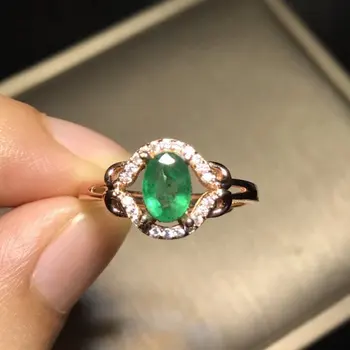 

New Jewelry Qi Xuan_Fashion Jewelry_Colombia Green Stone Fashion Rings_S925 Solid Silver Woman Rings_Factory Directly Sales