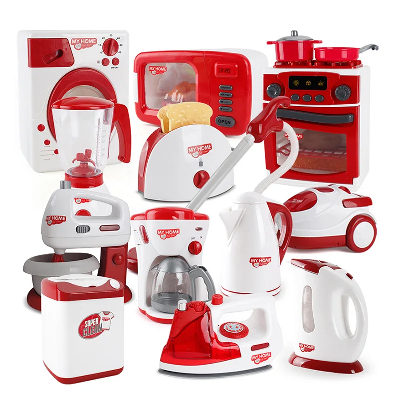 

Simulation Household Appliances Kitchen Pretend Play Toys For Children Vacuum Cleaner Mixer Rice Cooker Kids Educational Toys