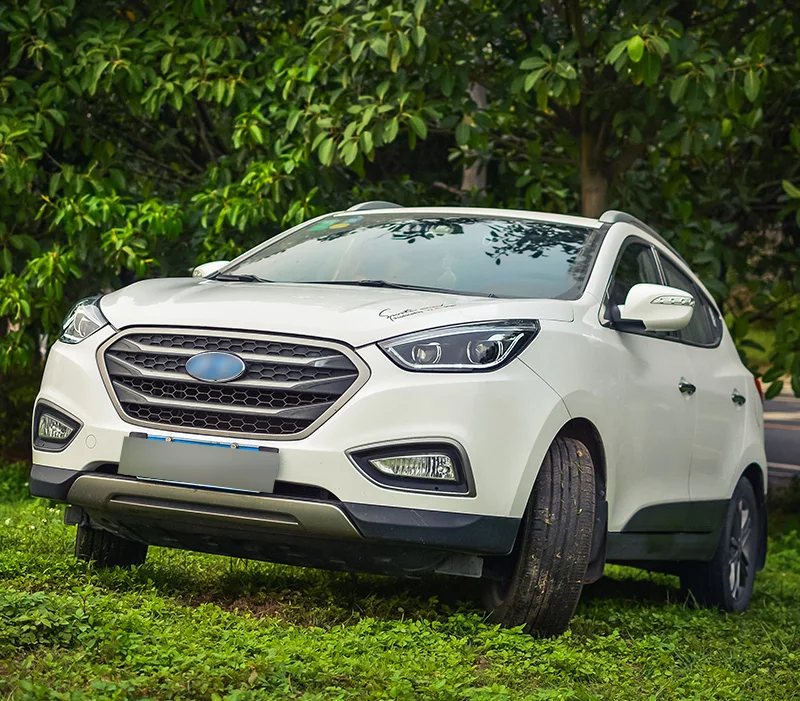 Для 2013 2016 hyundai ix35 фары проектор Объектив дневной свет светодиодные полосы|Фара