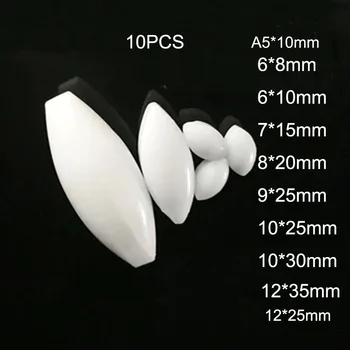 

A10x30mm Magnetic Stir Bar olive shape Stirring Bars White PTFE Stir Rod Teflon Spin Bars, Pack of 10pcs