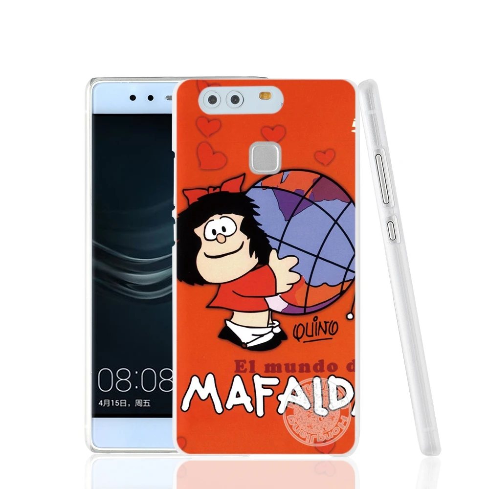 HAMEINUO Hoạt Hình Mafalda Amazing Bao Da Ốp Lưng Điện Thoại Huawei Ascend P7 P8 P9 P10 Lite Plus G8 G7 Danh Dự 5C 2017 Mate 8 cute phone cases huawei Cases For Huawei