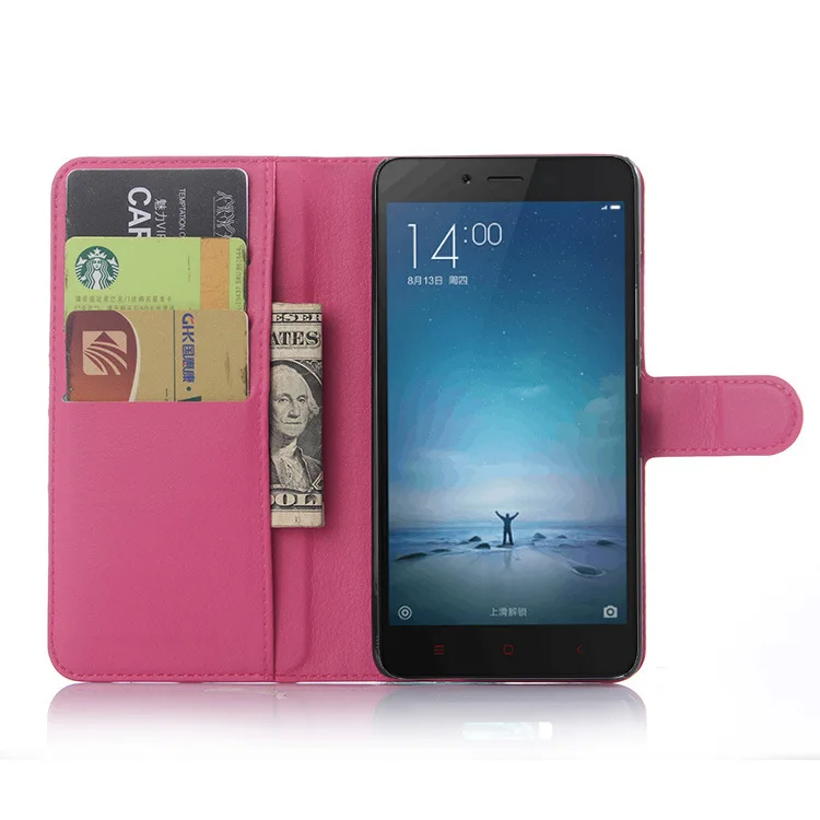 Для Xiaomi Redmi Note2 Case Мода PU Кожа Крышка С Подставкой Флип Держатель Карточки