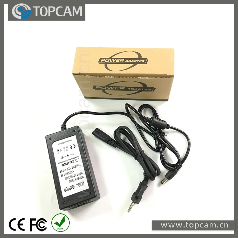 

CCTV Accessories Power Supply AC input:100-240V Output:DC12V 5A EU/USA/AU/UK plug option For CCTV IP Camera DVR And NVR