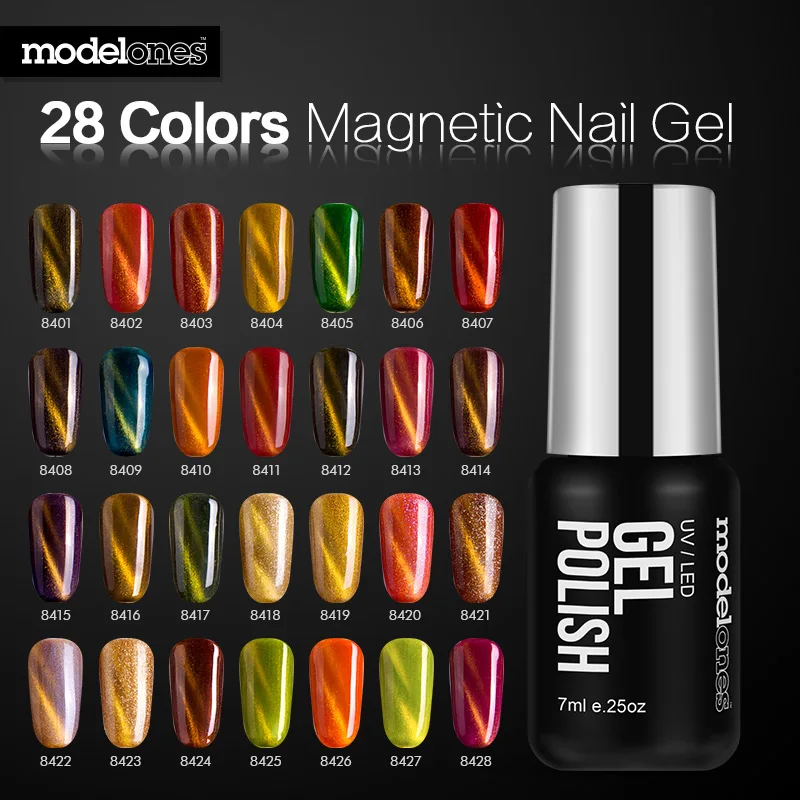  Modelones Shiny Cat Eyes Nail Gel Polish High Quality UV Magnetic Magic Effect Led Nail Gel Varnish