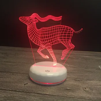 

Deer 3D LED Night Light With 7 Colors Changing For Home Decoration Lamp Amazing Visualization Optical Illusion Awesome