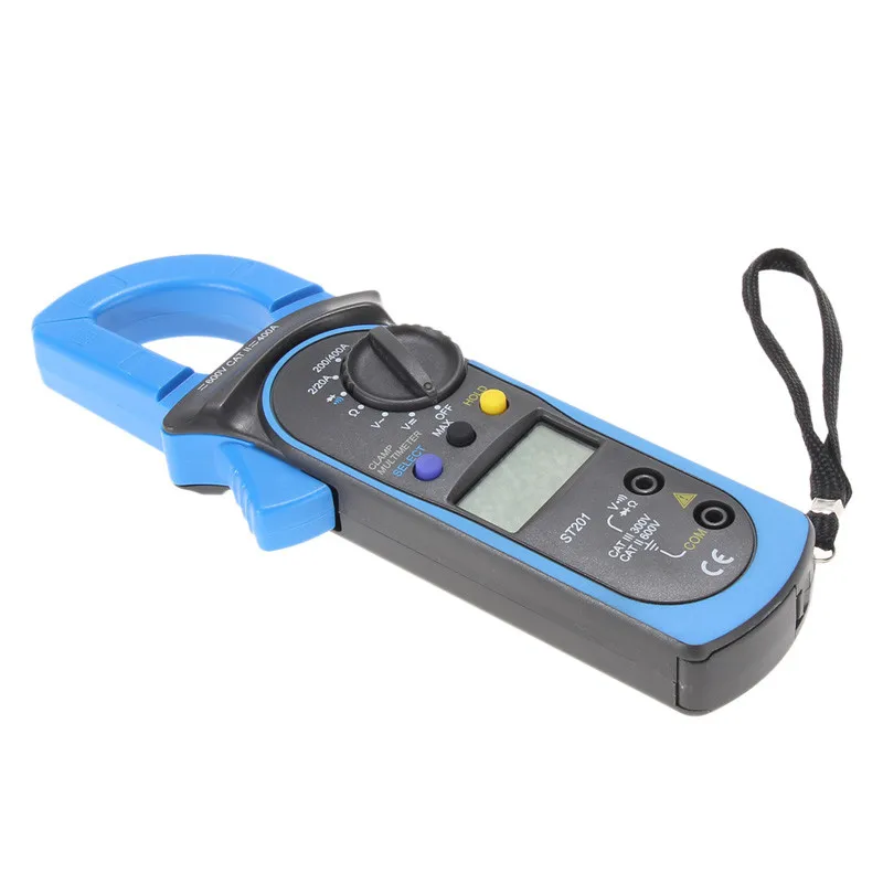 Digital Auto Range Clamp Multimeter Tester Meter DMM AC DC Volt Ohm Digital Clamp Multimeters ST201
