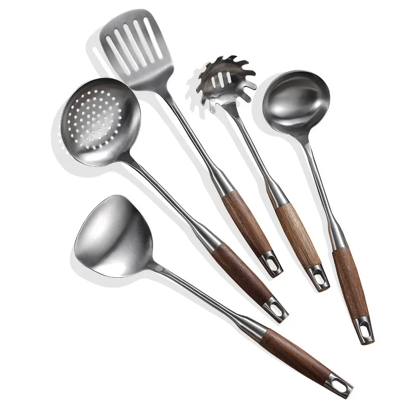Kitchen Cooking Utensils, Turner/ Soup Ladle/ Slotted Turner/ Slotted Spoon/ Pasta Server, 304 Staniless Steel