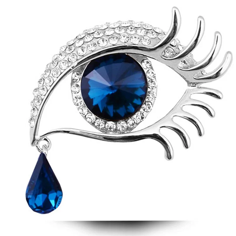 

Elegant Women Rhinestone Waterdrop Tears Brooches for Wedding Party Ladies Angel's Teardrop Brooch Pins for Women Jewelry Gifts