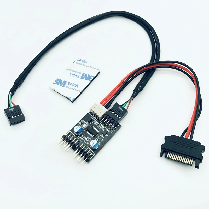 9 контактный USB коннектор 1 2 плата для настольных ПК usb хаб 0 разъем адаптер 30 см
