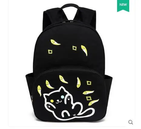 

2017 summer new canvas shoulder bag Korean version of the campus backpack student backpack