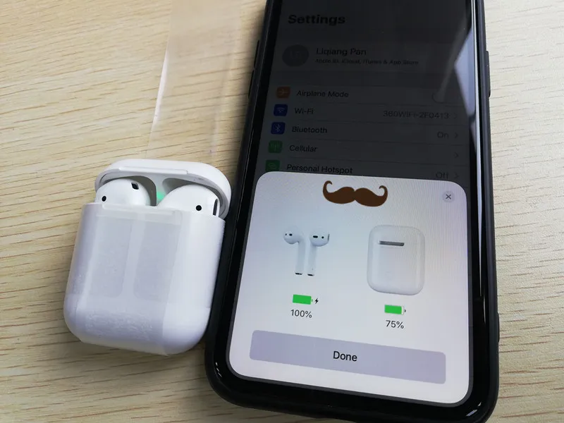 

5pcs/w1 chip Pop up animation Earphone Mini TWS Wireless Bluetooth Earphone Connect Headphone Earbods For iPhone Pad Mac Watch