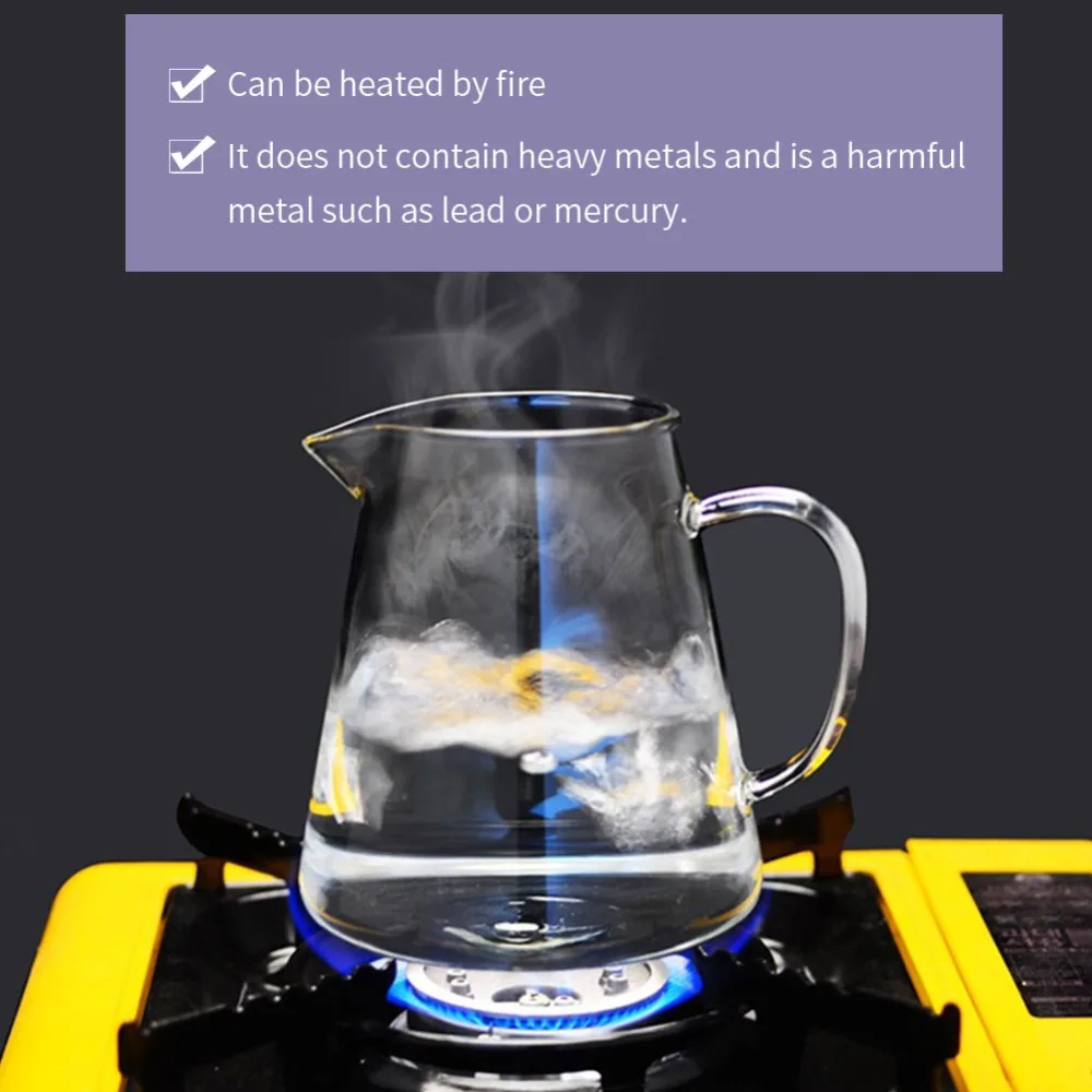 3 размера Хороший ясный боросиликатный стеклянный чайник с 304 нержавеющим стальным ситечком для заваривания тепла Кофе чайник Набор инструментов чайник