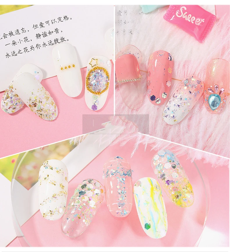 glitter flake -effection