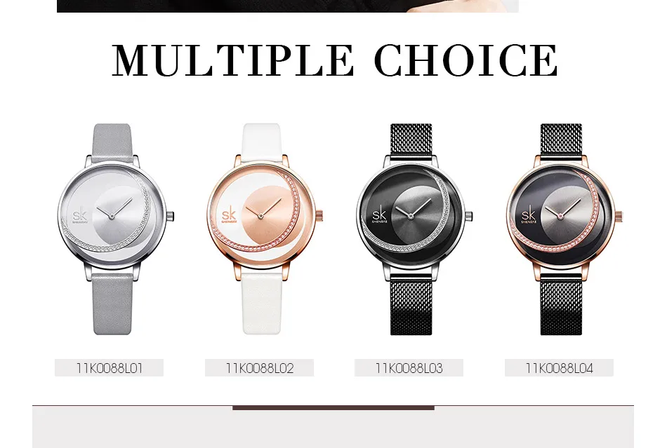 SK Shengke Rhinestone Watches For Women Brand Ladies Quartz Wrist Watch Reloj Mujer 2019 Luxury Stainless Steel Women Watch xfcs (11)