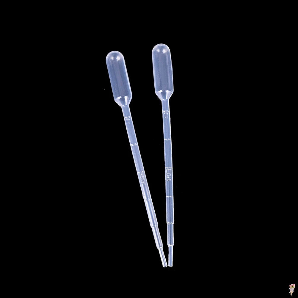 100PCS 1ML Transparent Pipettes Disposable Safe Plastic Eye Dropper