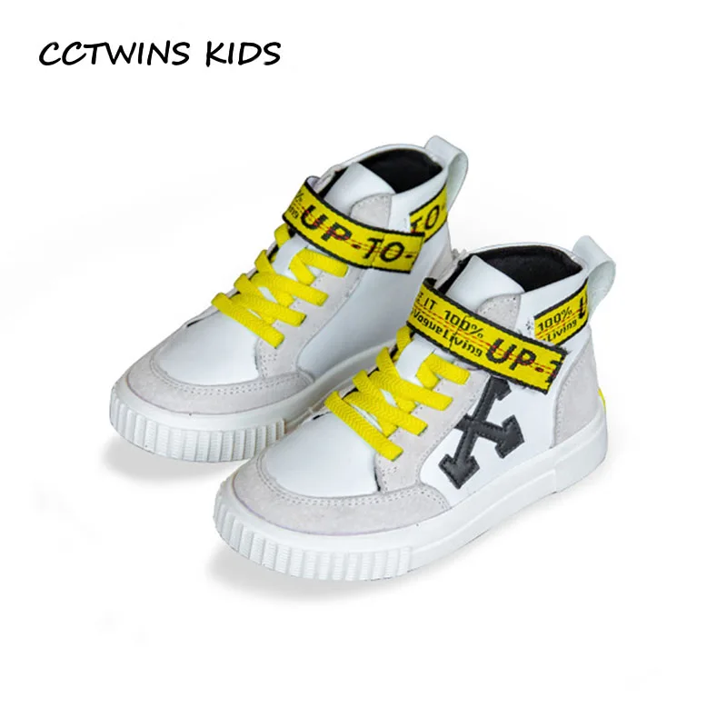 

CCTWINS KIDS 2018 Autumn Baby Boy High Top Sneaker Children Genuine Leather Shoe Girl Fashion Sport Casual Trainer FH2288