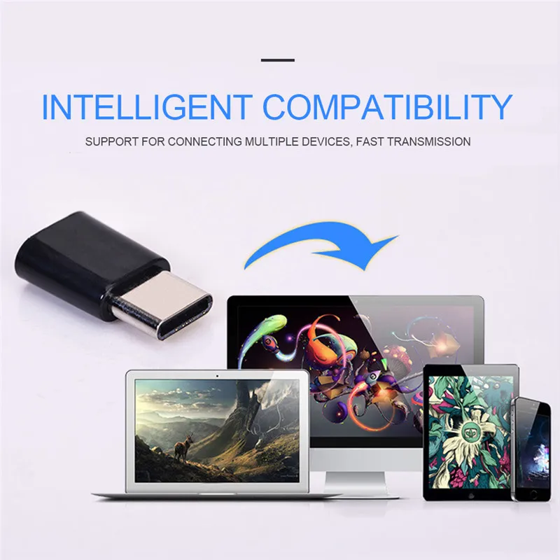 

Hot Android Type-C To Micro USB Adapter Interface Mobile Phone Data Line Charging Converter for Huawei XiaoMi