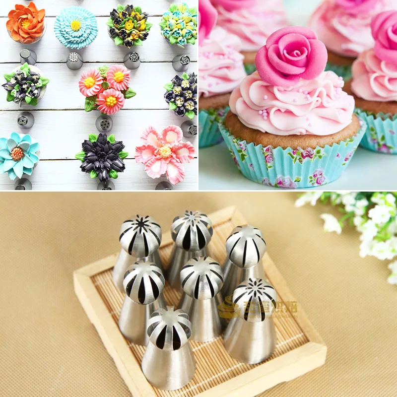 

Russian Piping Tips /russian Tulip Cake Icing Piping Nozzles Ball Shaped Stainless Steel Pastry Tool Cake Decoration Ice Cream