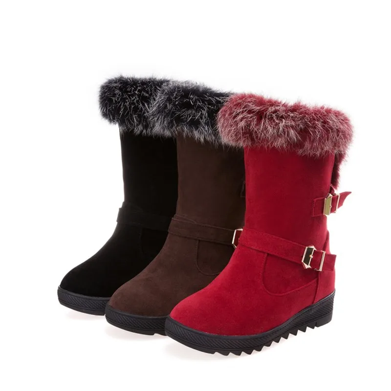 

Snow shoes winter cold warm 2019 new women's shoes flat bottom round head short shoes frosted plush