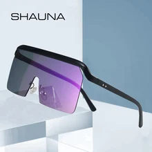 Шауна негабаритный половина рамки солнцезащитные очки для женщин Мода Goggle Солнцезащитные очки для мужчин UV400