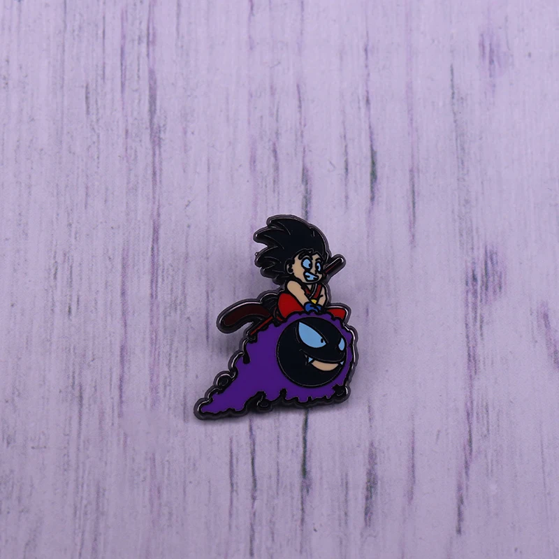 

Goku Pokemon Dragon Ball Z mashup cartoon funny metal pin