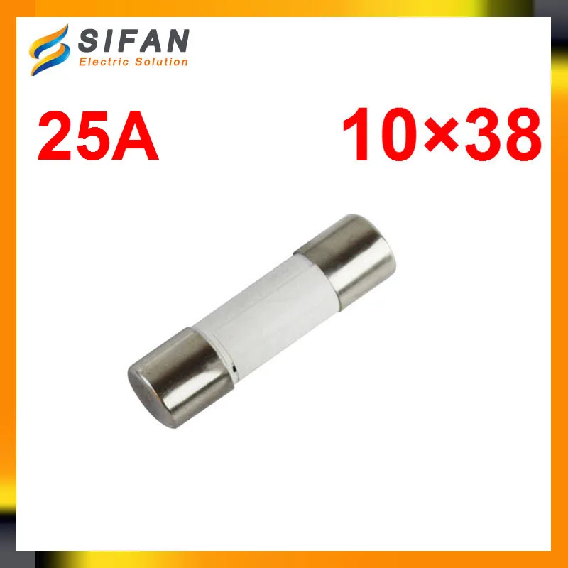 5pcs/Lot 25A Ceramic fuse 10mmx38mm 10*38 10X38 TC018in Fuses from