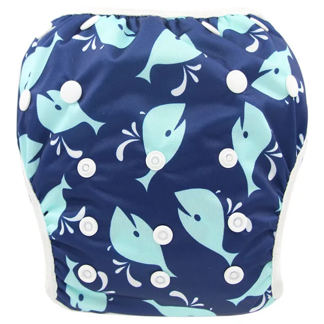 Ohbabyka/детские подгузники для купания, брендовые тканевые купальники с подгузниками, многоразовый детский купальник для мальчиков или девочек, одежда для купания, плавки - Цвет: YK69