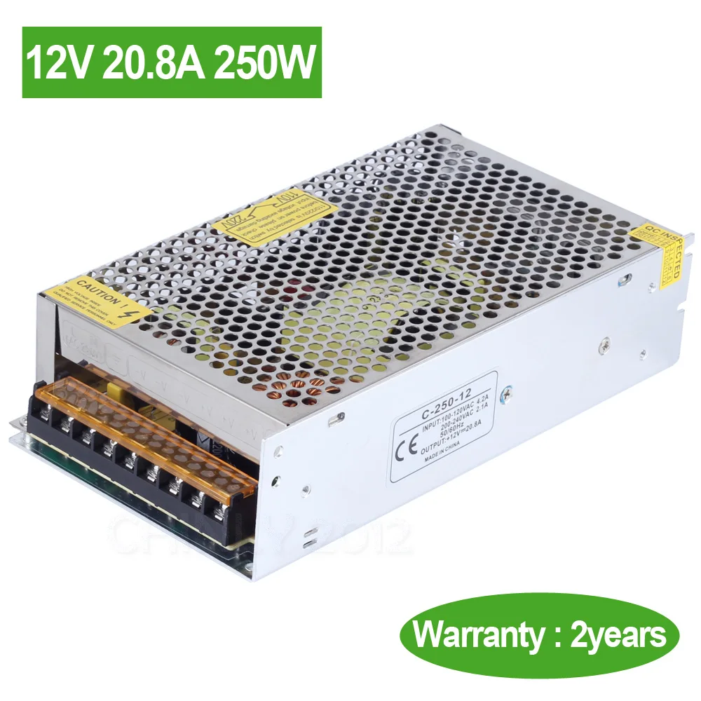 DC 12V 20.8A 250W AC 110V/220V Входной светодиодный переключатель драйвер питания