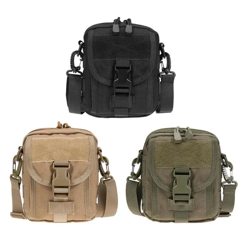 Waterproof 1000D Nylon MOLLE Sports Tactical Waist Belt Bag Shoulder