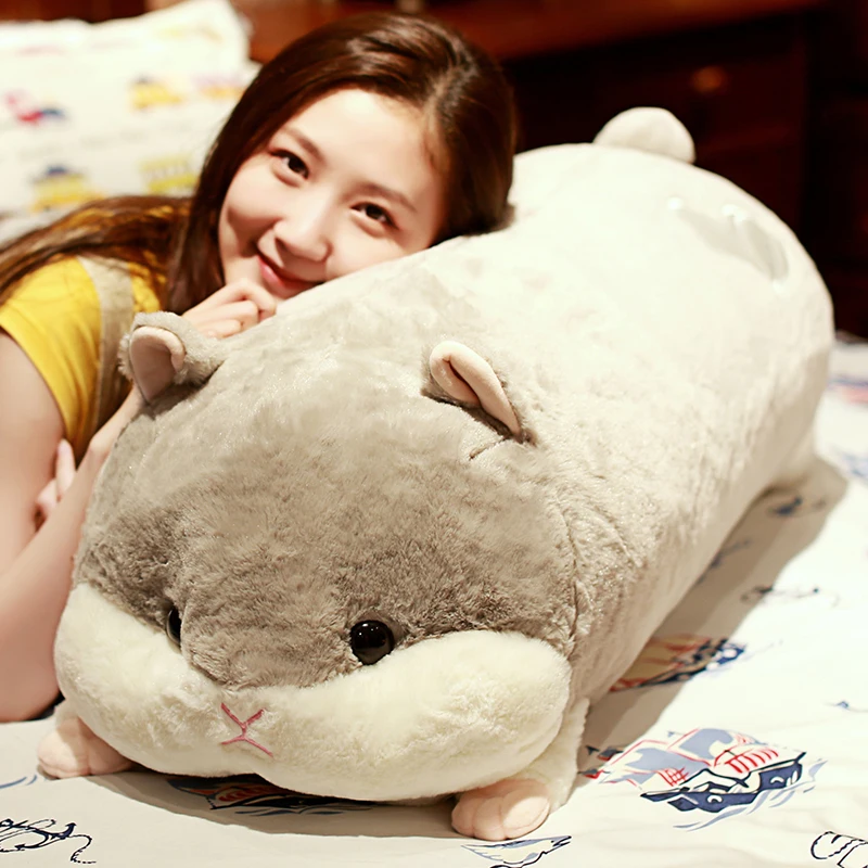 90cm Cartoon Winter Hand Warm Hamster Plush Toy Soft Cute Stuffed Animals Pillow Kids Birthday Gifts Home Decor | Игрушки и хобби