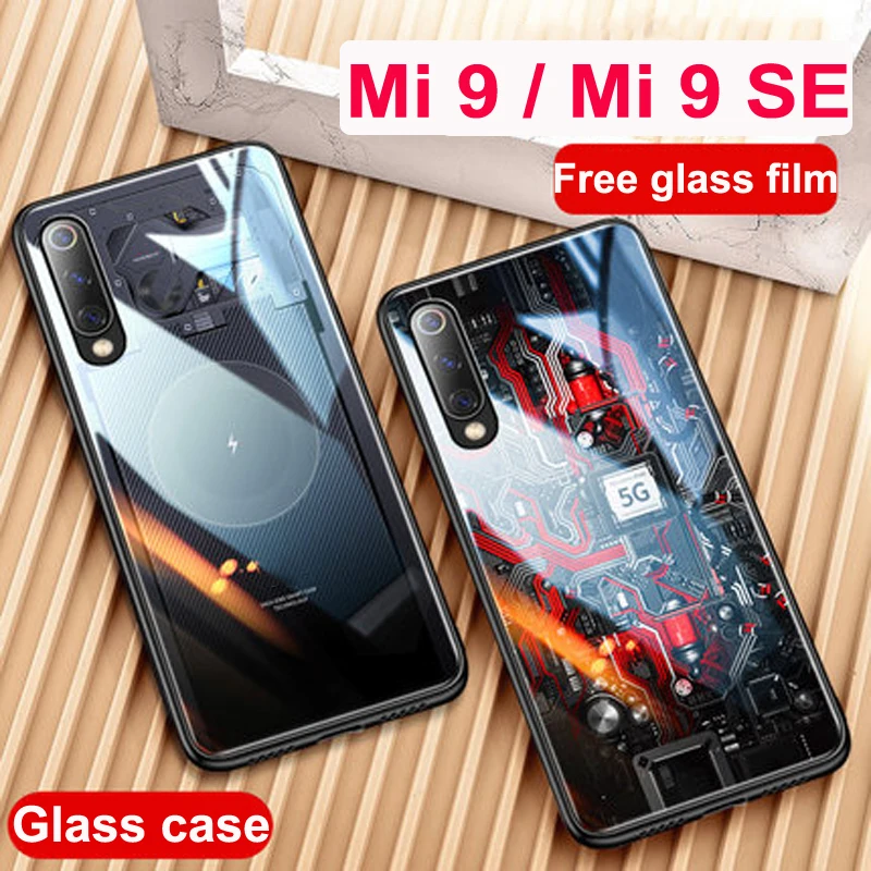 Чехол для Xiaomi Mi 9 SE закаленное стекло защита от падения задняя крышка mi9SE чехол с