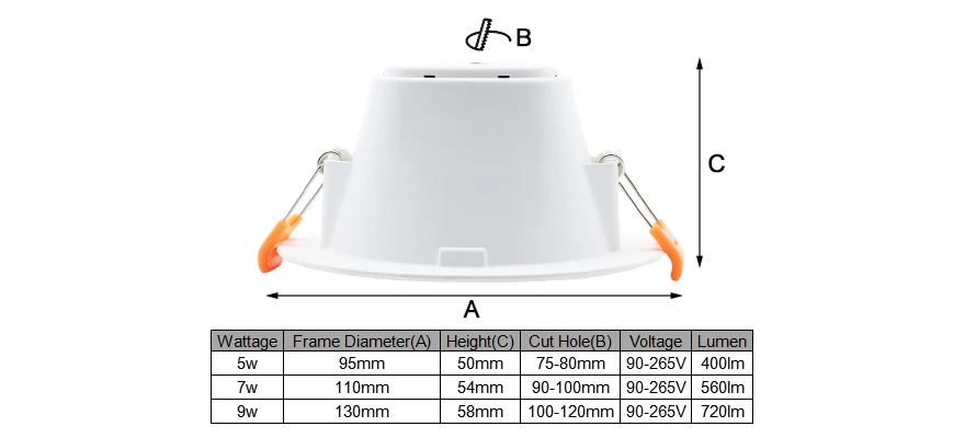 Hinnixy светодио дный LED Intelligent Radar sensor Downlights 75 мм с отверстием 110-220 В 5 Вт 7 Вт 9 Вт Встраиваемая потолочная лампа для гаражного коридора Туалет