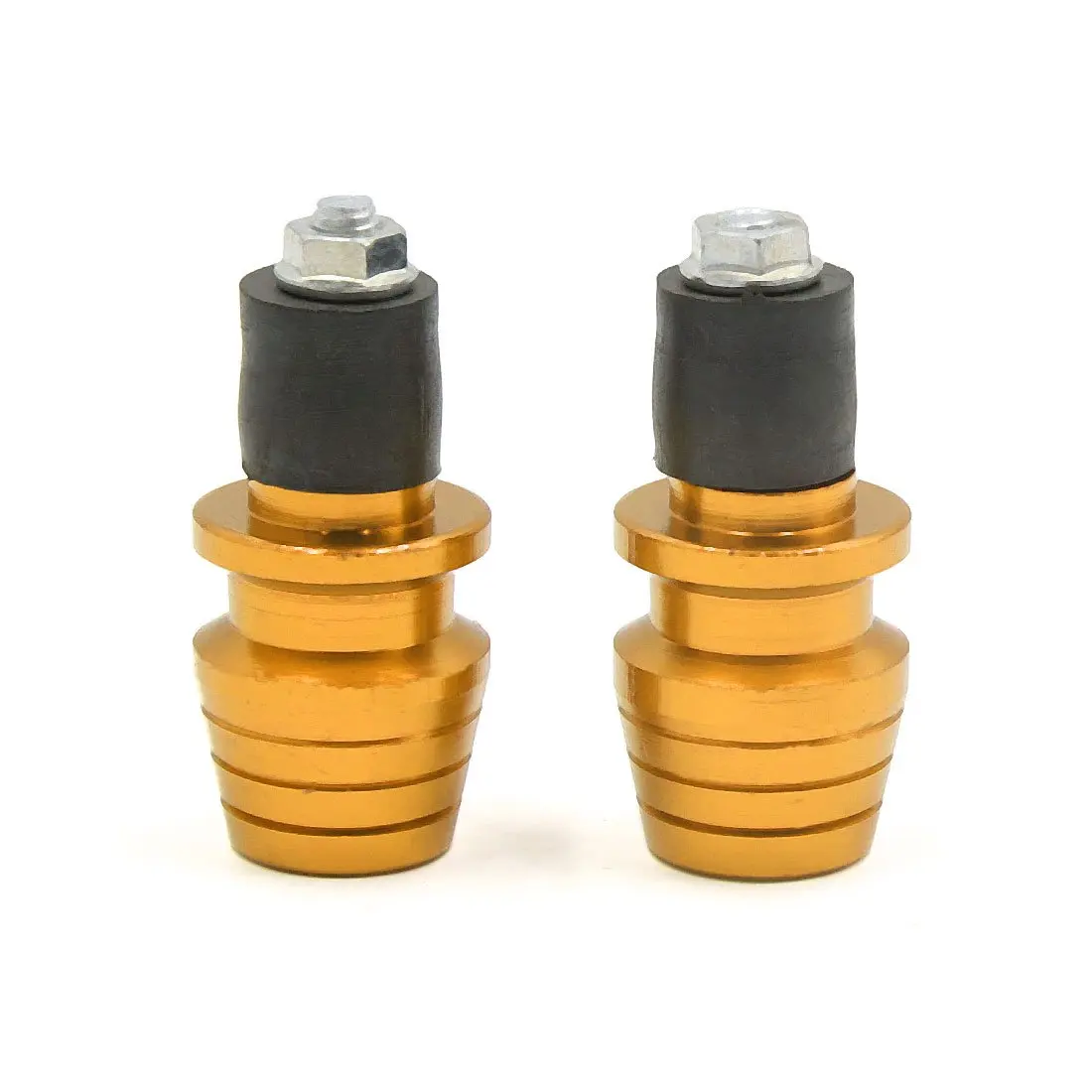 Uxcell 2 шт. алюминий сплав 6 мм нитки диаметр мотоцикл руль управления для мотоциклов конец кепки золотой тон