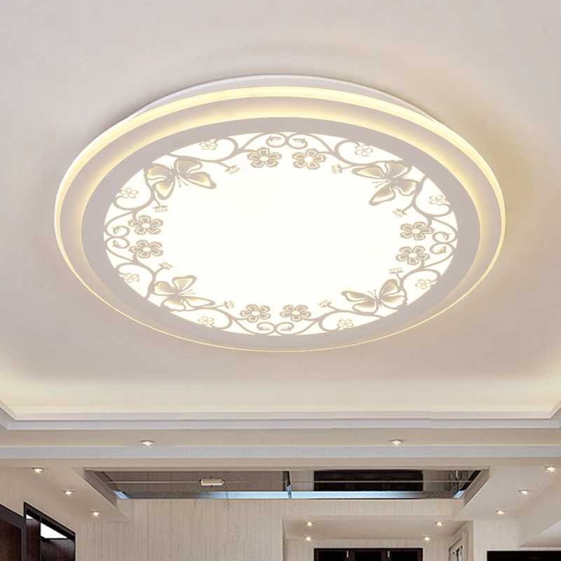 

Ultra-thin LED ceiling light bedroom lamp warm and romantic simple modern round living room ceiling light